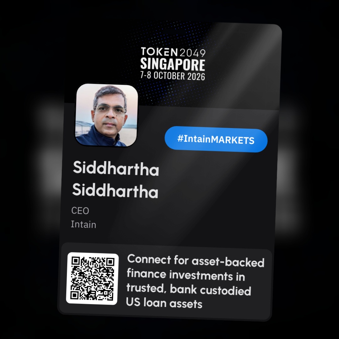 SidIntain1's tweet photo. I’ll be at #TOKEN2049. The Morpho-triggered debate puts two RWA challenges in focus:
-  transparency beneath the token and 
- economics that survive the fee stack.

Intain’s approach: verified asset provenance, ongoing monitoring and AI automation to lower the cost of institutional trust.

Investors, vault curators and infrastructure providers—let’s connect. DM me to meet.

#Transparency > #Trust > #Liquidity (in that order)