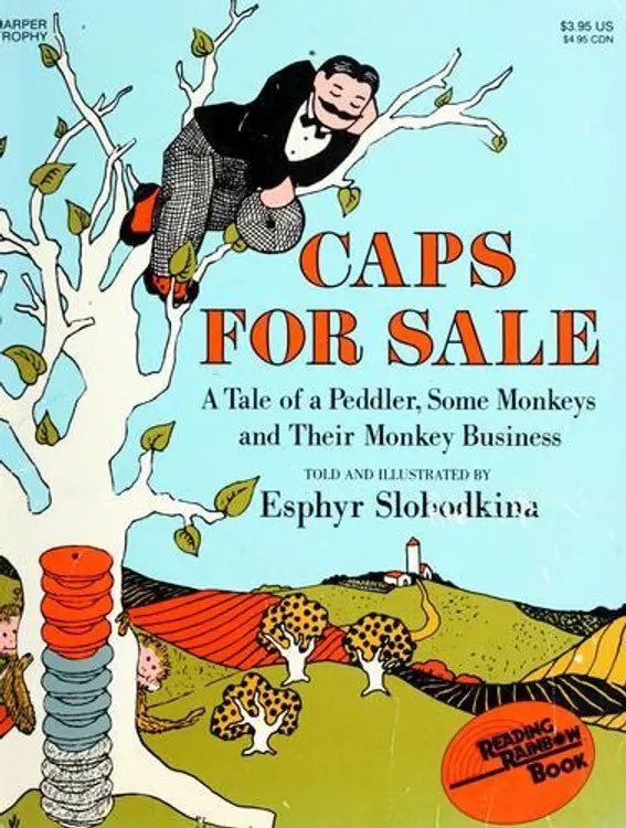 allisonkhin's tweet photo. guessing that jason kelce’s favorite book is caps for sale https://t.co/9p6wsIvPeW