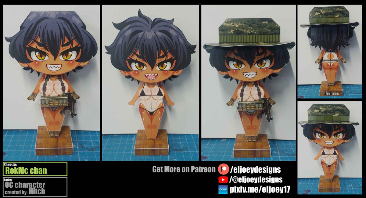 ElJoey_Designs's tweet photo. Hi there everyone this is my new papercraft model, it's Rokmc chan a charcter from @perotoss400 man i really love this girl design AND always want to make a model of her, hope you like it 😊 
You can find this and more of my templates here
https://t.co/sQ0HTZ858Y https://t.co/oqpQvTLEjG