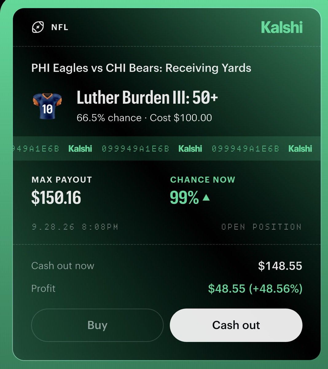 PrezProps's tweet photo. We take those ✅🤑 #bears #prizepick #kalshi #eagles https://t.co/QsWR9ZeKBh