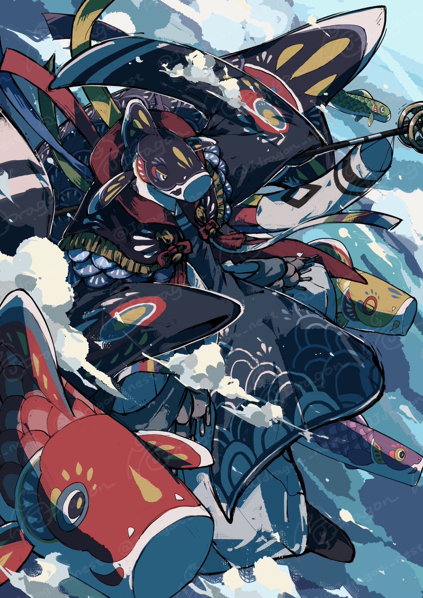 Jdragon_nest's tweet photo. 厄祓ノ付喪神 コイノボリ

#つくものたち 
#レジェンドオブスターズ #レジェスタ https://t.co/DOVrHbVvAx