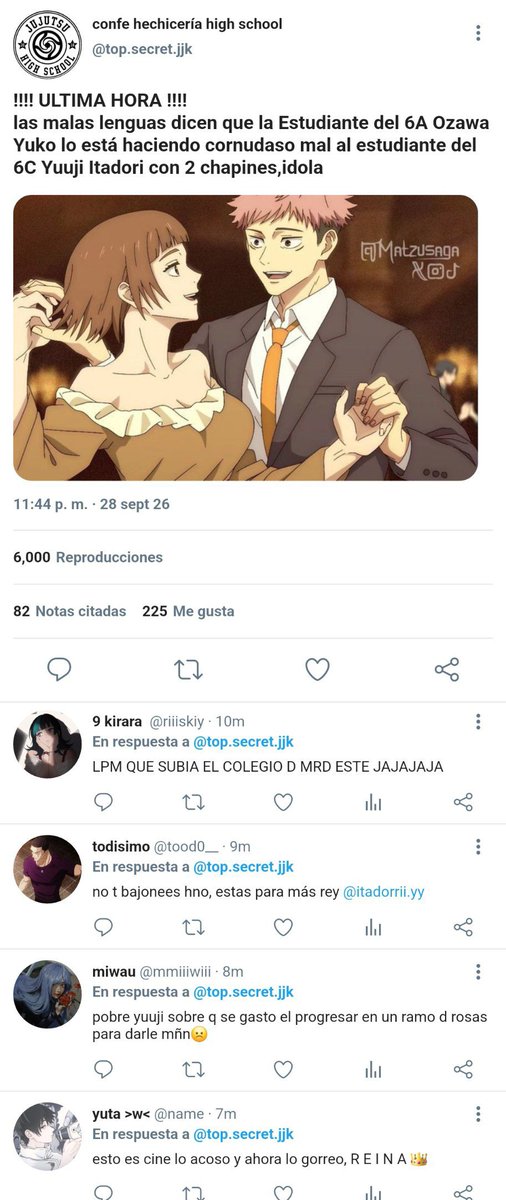 9okkotsuu__'s tweet photo. ° 9 AU #ITAFUSHI ::
donde una cuenta de chismes del colegio publica algo sobre yuji y este sale de joda para superar a su ex o donde megumi, que siempre lo tuvo fichado, aprovecha una fiesta para por fin acercarse al villerito de su curso para chamuyarlo y hacerlo olvidar a su ex https://t.co/wUn0tVaP5C