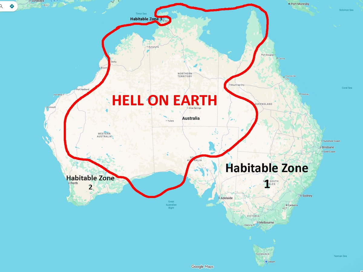 MrsColdArrow's tweet photo. not enough people seem to get that Australia is like this. the northern coast is a near-uninhabitable hellhole and just because it's near water doesn't mean it's that habitable https://t.co/vrv8YdLQ1a