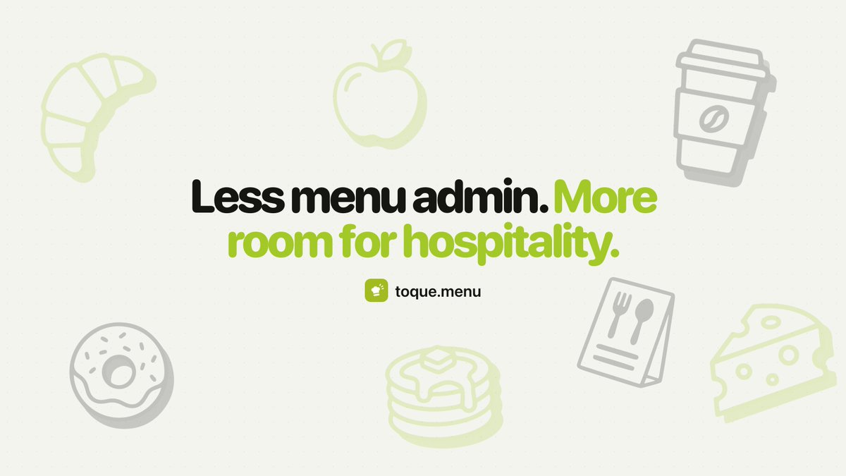 ToqueMenu's tweet photo. Less menu admin. More room for hospitality.

That's the whole pitch. https://t.co/bT1ZtVdJL2 https://t.co/ADUgjV4DZT