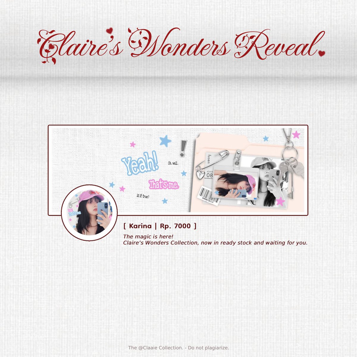Claaie's tweet photo. ︎ ︎
help  repost,  terima  kasih!  #bealanja

aku  punya  4  layout  ready  stock  karina.  price  on  pics.  langsung  chat  ke  dm  atau  tele  kalau  mau  take  yaa! 
︎ ︎ ︎ https://t.co/jTxZKAqv2o