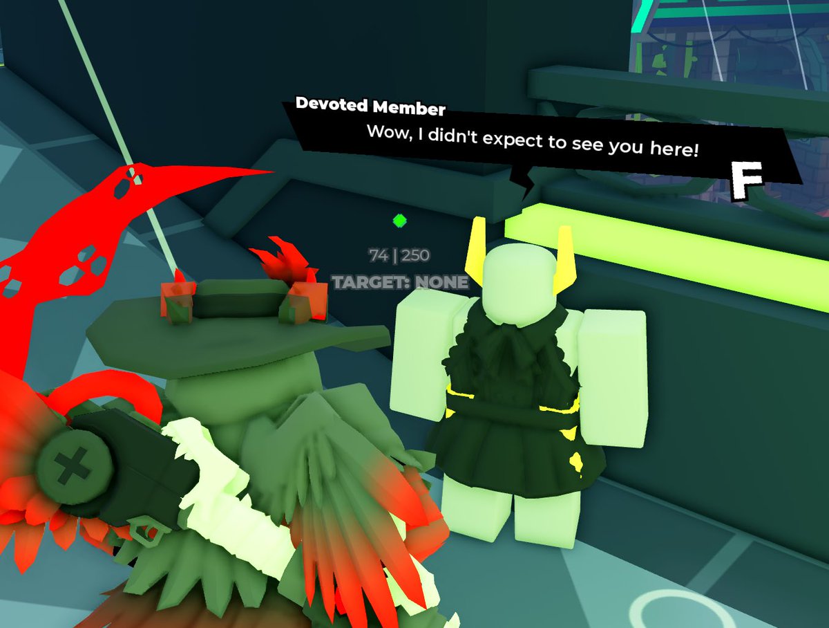 Ospreyd1ve's tweet photo. Apparently there’s one (or more?) npc who is actually a church member, and will change their dialogue if you’re playing as scythe (maybe Medkit too? I haven’t tested) #phighting https://t.co/Vm8PbMmrwI