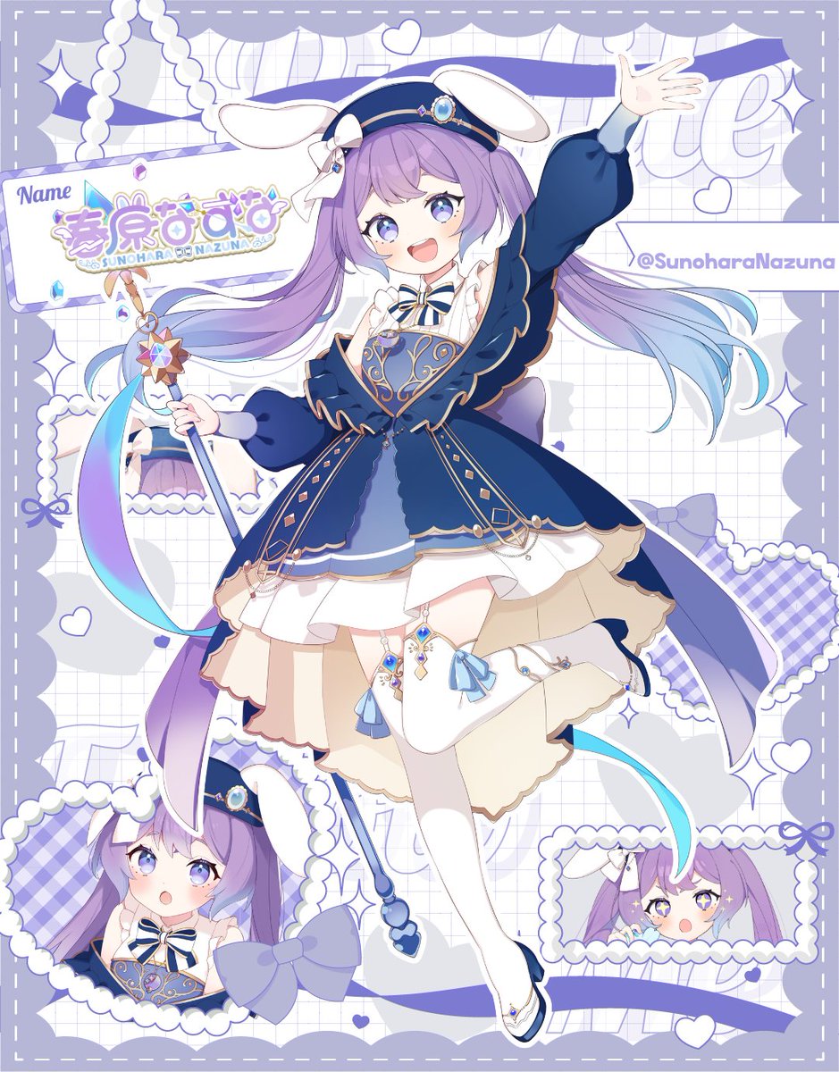 SunoharaNazuna's tweet photo. RPG×リアクション◎×VTuber‼️ 
￣￣￣￣￣￣￣￣￣￣￣￣￣
魔法使い見習いの春原なずなです☪️🐇

🩵 RPG大好き！コマンドバトルが得意🔥
🤍 キャラ没入！シンクロ多め😈
🩵 鋭い考察もアリ⁉️ 

ちょっとでも気になったら覗いてみてね✨ https://t.co/vc4zhxtbev