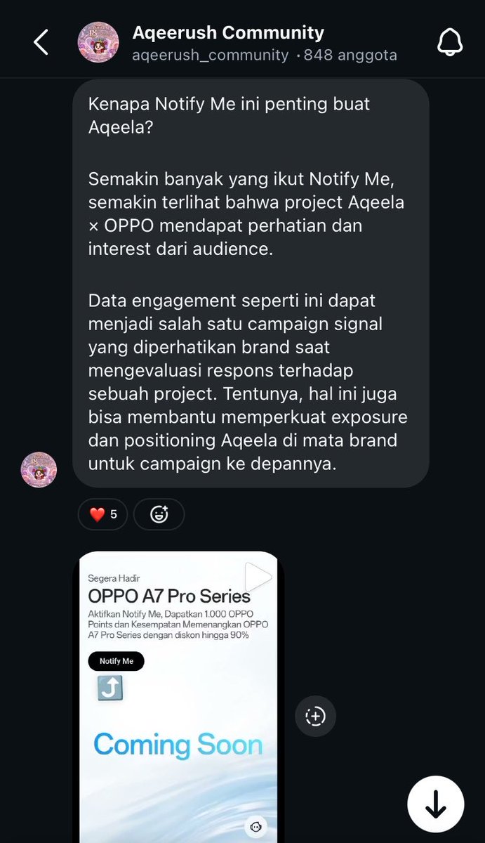 peachybitchez's tweet photo. Guyss dari pada membuang waktu dengan menanggapi kebencian yang gak ada ujungnya mending kita hype aqeela x oppo dengan arahan dari minrush, kalo ada yang belum paham jelas bisa join saluran ig minrush yaa! Lesgowww!!!🔥

Link 🔗: https://t.co/KU1qQJgTAb https://t.co/tw1TYp9CAj