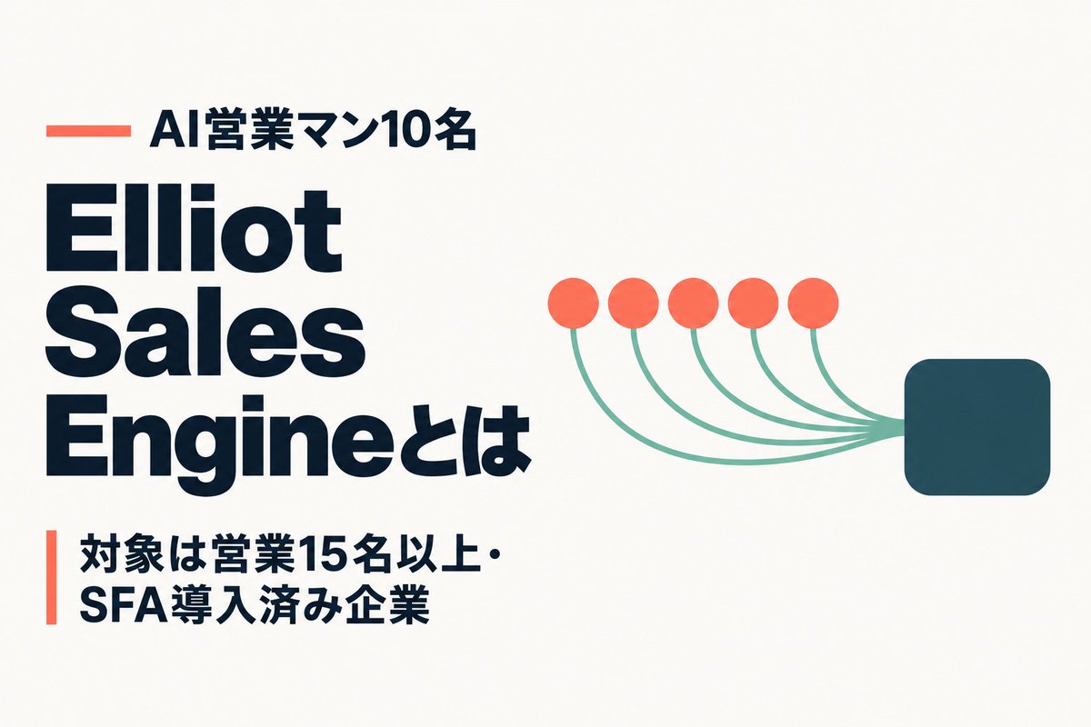 weevee_jp's tweet photo. 【新発表】「AI営業マン10名」体制が10/1始動😳
これ何がヤバいかというと👇
・営業の判断にAIモデル「Jev」を採用
・Jevは文章を書かず、確率だけを返す設計
・SFA入力はAIが自動化、人は判断だけに集中
対象条件と申込み方法はここで確認できる
https://t.co/M1tSrMpdub https://t.co/U3nPmM5Yeb