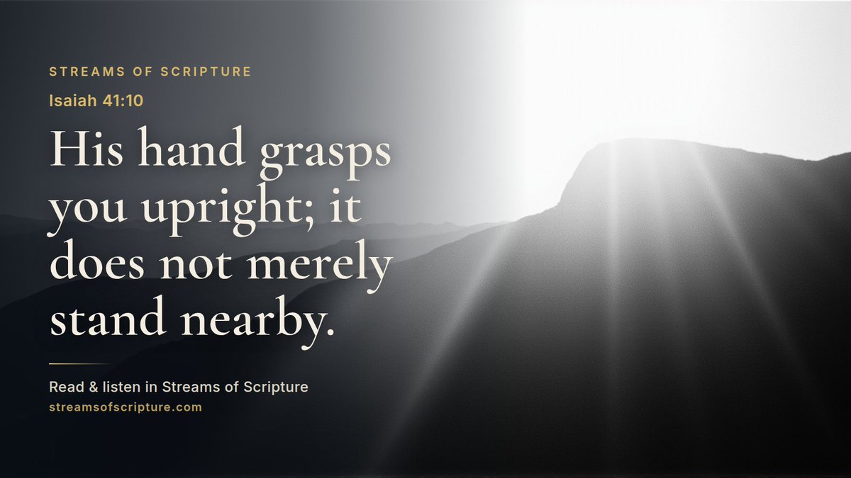 StreamScripture's tweet photo. Isaiah 41:10 sits inside a section often called "The Servant of the Lord" (chapters 40–55), where Isaiah speaks to Israel in exile and reassures them that God's presence has not withdrawn.

Read &amp; listen link below ↓

#Isaiah41 #GodsLove https://t.co/ugXtY8EDny