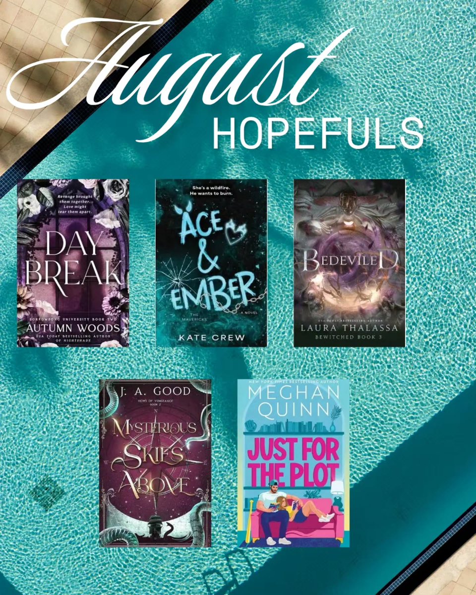 BlakeEfurd's tweet photo. August hopefuls! This month is going to be golden. Three books conclude series or duologies I adore, so I’ll be sad to finish them. I’ve delayed Mysterious Skies Above because I don’t want it to end, but the time has come. What are you reading in https://t.co/ZfdmxpLyM0