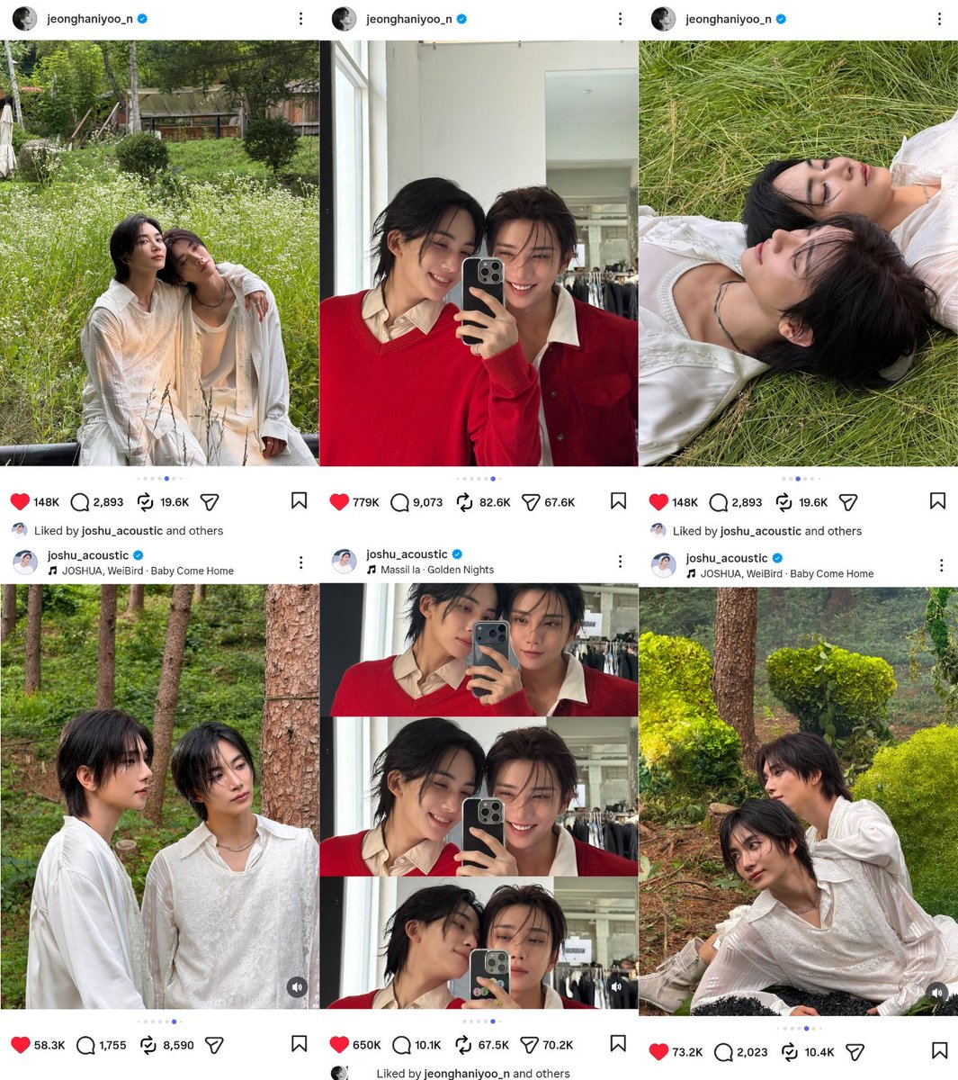 svtnserenade's tweet photo. we’re in an era rn where jeonghan and joshua does wev live together, matchy profiles, lovestagram, lots of photos together, unit concert and fan party, album and new songs soon, shared schedules and contents, and many more 🥹🤍 https://t.co/Bez9mWvjfW