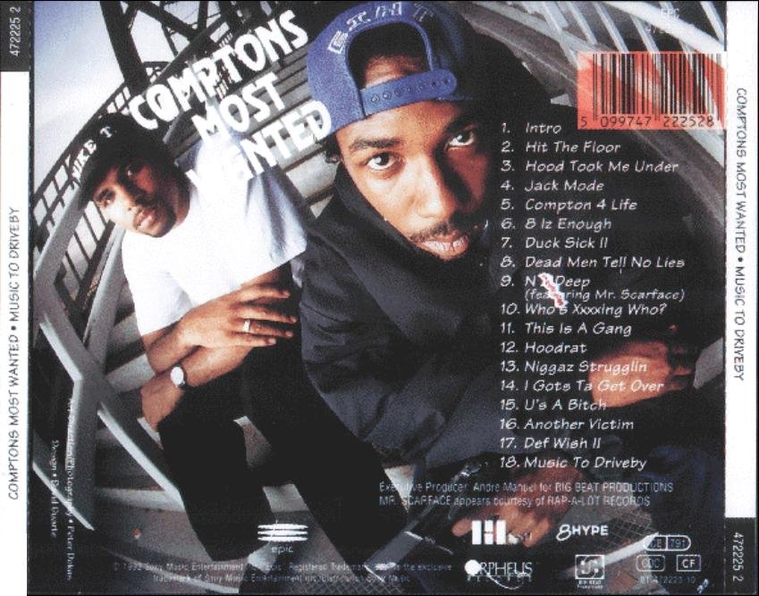 spacecowboyhash's tweet photo. September 29th, 1992. 

Happy 34th anniversary to Compton's Most Wanted's "Music To Driveby". https://t.co/pA1TETxLJC
