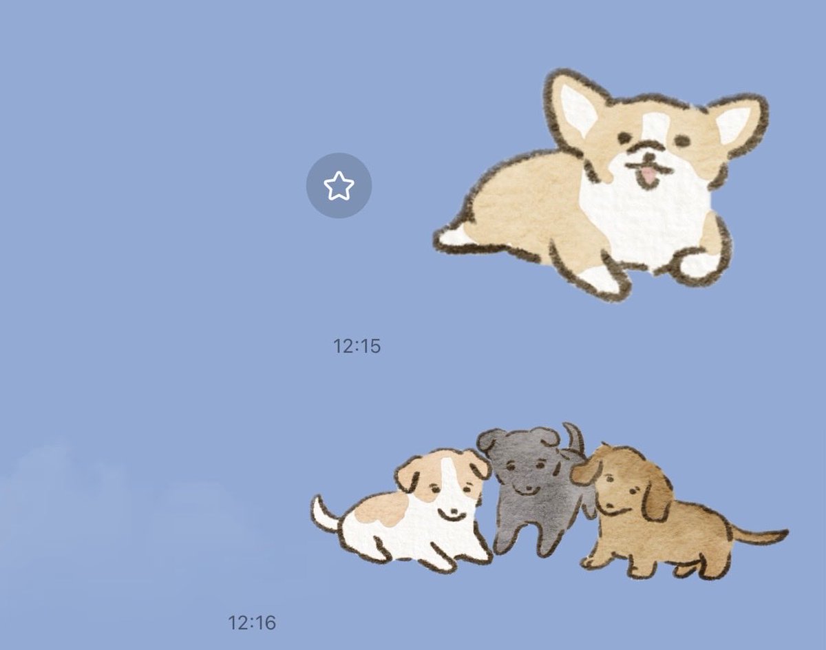 anz_m_'s tweet photo. 試しに犬だけのスタンプを作ってみました🐶
並べるとかわいいかも🐶 https://t.co/Ix7zg55Dei