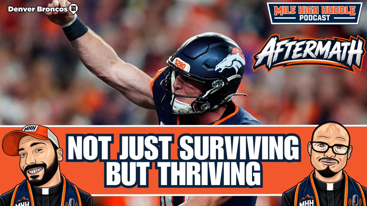 BroncosOnScout's tweet photo. AFTERMATH: @ChadNJensen breaks down: 

• Broncos' wild comeback on SNF
• Grades
• Winners & Losers
• The Pat Bryant PI call
• Matthew Stafford hawks a loogie
• Latest news & rumors 

LISTEN via @TheMHHPod: https://t.co/mV0Q1bLhvb

YouTube📺: https://t.co/8VRiajMbdo

DISCORD: https://t.co/w0A0gJMin5 

SUBSCRIBE: https://t.co/ywxONv0jJp