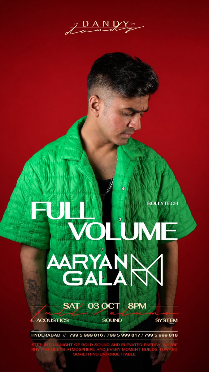 aaryangala's tweet photo. #Hyderabad #GigAlert
@aaryangala live at @dandy.hyd, this SATURDAY night, 3rd October 2026!
Be there! ♥️
— MGMT https://t.co/a8zt2usbWm