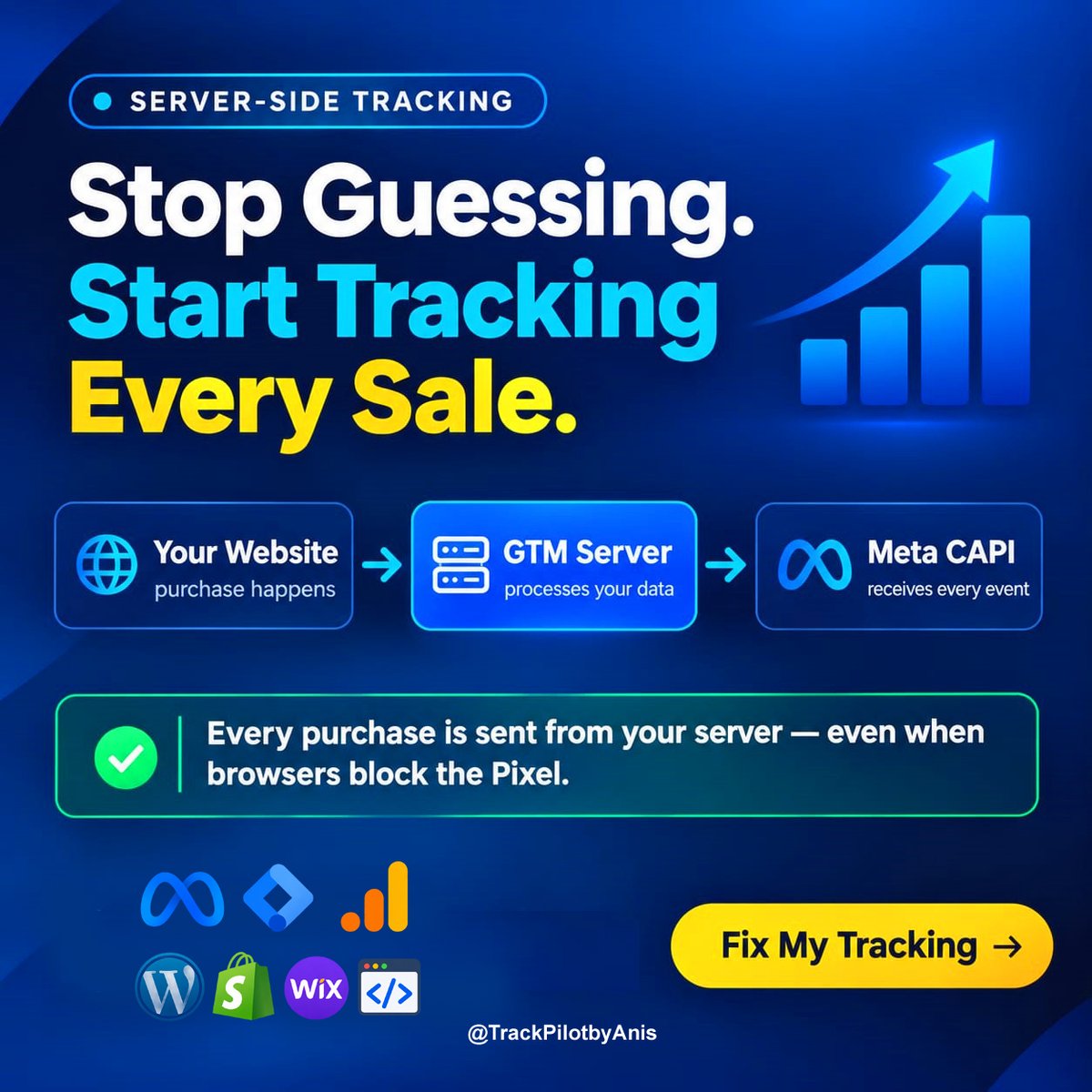 anisur97's tweet photo. ❌Stop guessing with your ads. Start tracking every sale.
I set up:
✔️ Meta Pixel + CAPI
✔️ GTM Server-Side Tracking
✔️ GA4 Conversion Tracking
📩 DM me to fix your tracking.
#FacebookConversionAPI #MetaAds #ConversionAPI #FacebookPixel #CAPI #FacebookAds #TrackPilotbyAnis https://t.co/S9KnbVYxlu