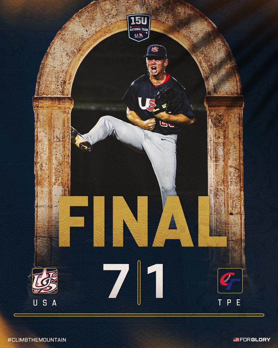 USABaseball15U's tweet photo. Four straight. 🇺🇸 https://t.co/ImWH6Ingyp