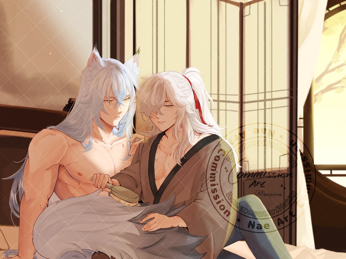 fltaltraj's tweet photo. 🐱🦁

No matter how long the night lasts and the song lasts, I want your feelings to carry me a mile.

(commissioned art by ramyunae, please do not repost or use.)

#severian #jingyuan #sevyuan https://t.co/0D48wsCU7s