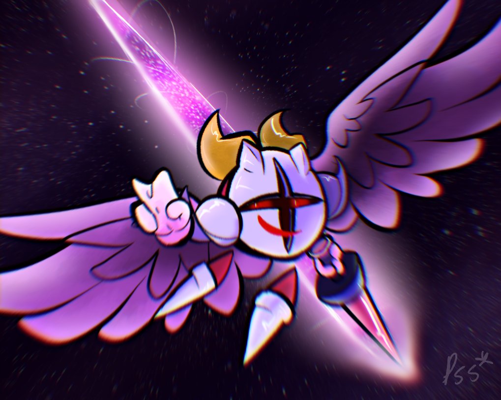 PrincesStarShop's tweet photo. This Galacta art is still one of my favorites I've done of him. I have... so many feelings about him.
+ Some cute mahokabi.
#kirby #kirbyfanart https://t.co/Qmwsdpi7ID