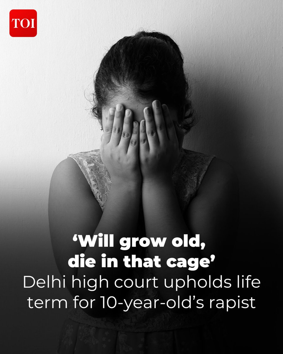 timesofindia's tweet photo. “Now beta, live your life, go to #school, make #friends, laugh, play, #dream. This #Court will always remember your courage.” Upholding the life sentence of a rape convict, #Delhi high court has directed District Legal Services Authority (DLSA), North West Delhi, to print the message of “encouragement”, penned by a sessions judge earlier this year, and hand it over to the 10-year-old survivor.

More details 🔗 https://t.co/PUwbQkFE8U

For the complete story, download the TOI App 👉 https://t.co/ogFaRsUKyn