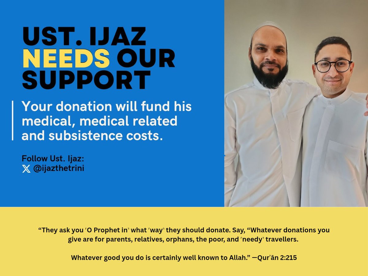 IjazTheTrini's tweet photo. Re: Urgent Donations Needed for Medical & Subsistence Costs

As-Salāmu ʿAlaykum Brothers & Sisters, I'm in need of support for some prescriptions filled tonight and expected prescriptions this week. 

Please help if you can. 

BuyMeACoffee:
https://t.co/z1on9Enmno

PayPal: 
https://t.co/ywOHqz9iDt