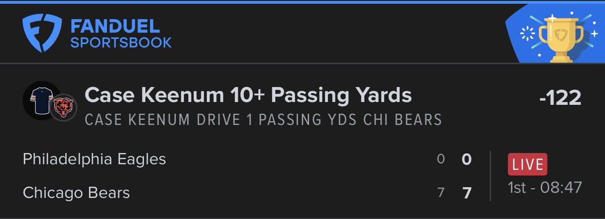 TylerAshe24's tweet photo. Never doubted you, special thanks to @casekeenum 

Join the Discord @ThePrimoBets 

#FanDuel #MNF #Gambling𝕏 https://t.co/BhSAjCacAi