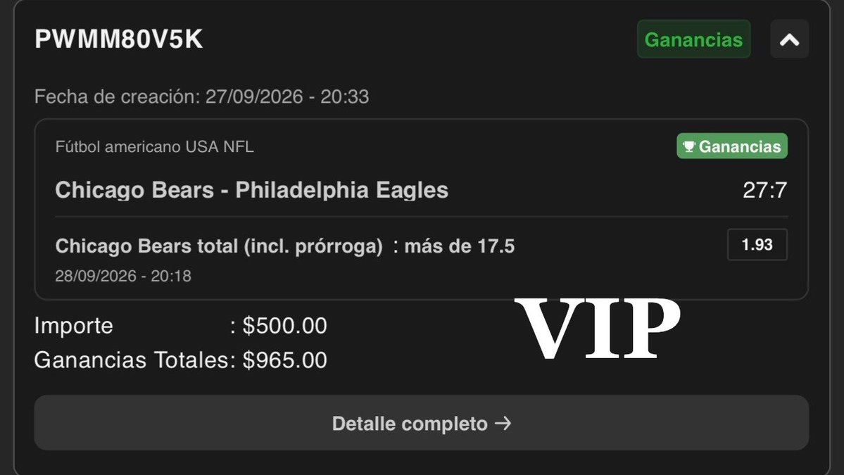 sanfernandosv's tweet photo. Creías que Eagles -3.5 era la segura? https://t.co/nwCXvCmVQ2