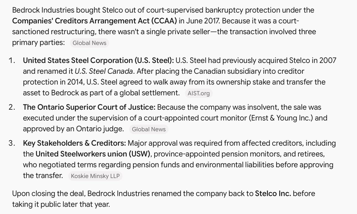 DenbySister's tweet photo. @MoralityPLS P.S. Stelco has been U.S. owned since 2007 for the following reason: It was going bankrupt. The Conservative gov't under Harper ... https://t.co/kxCdtdCQGn