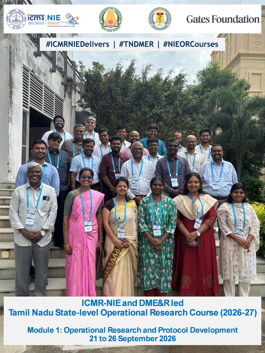 HShewade's tweet photo. We hope Tamil Nadu is the beginning of more state-level #NIEORCourses where through one-year, modular, output-based courses, we not only build criticial mass of operational/ implementtion researchers within the state health system but also answer priority research questions https://t.co/hYxYmp1KTK