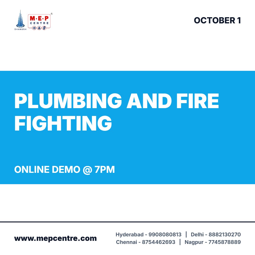 MEPCentrepage's tweet photo. Master life-saving building safety and hydraulic systems design! Join our interactive session to discover career opportunities in mechanical public health engineering.
#MEPEngineering #FireSafetyEngineering #BuildingServices #CareerGrowth #dhanushmepcentre https://t.co/Gl06rPh0uB
