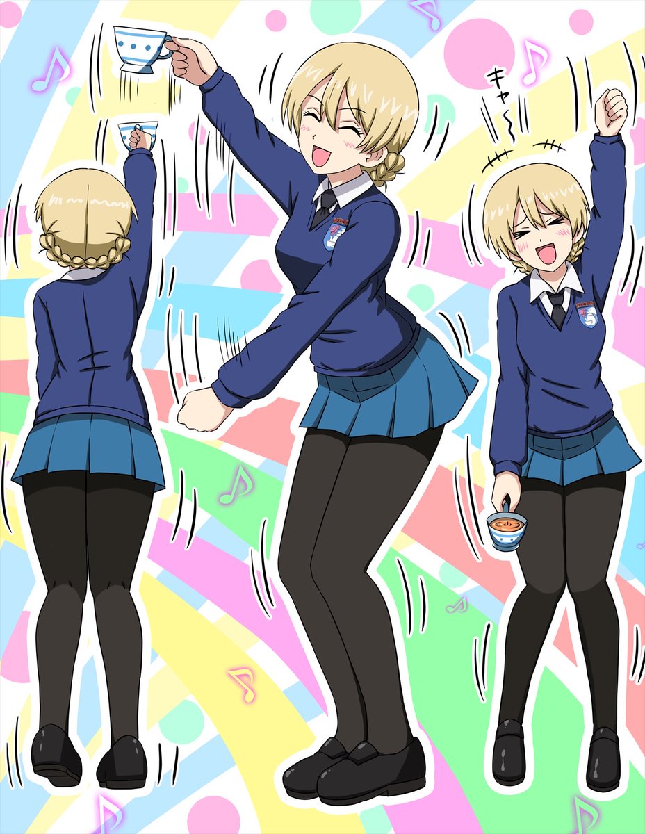 omt_mk3's tweet photo. ゲイナーダンスを踊っても紅茶をこぼさないダー様
#garupan 
#ガルパン https://t.co/91dGQqBgnQ