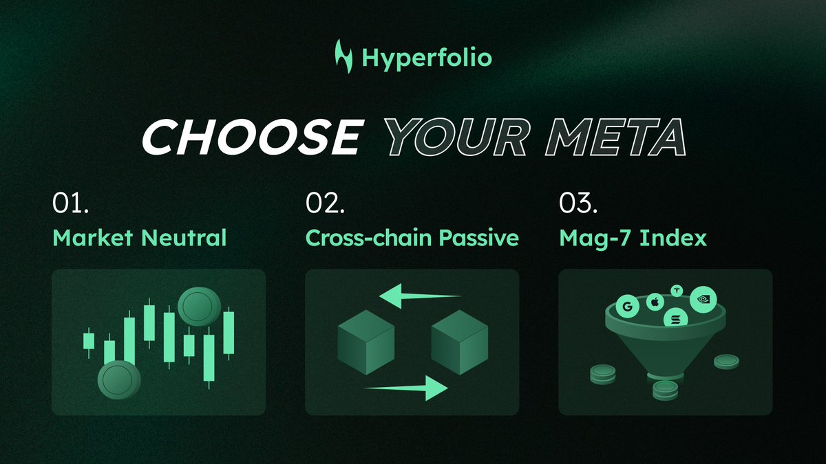 hyperfolio_io's tweet photo. A well-performing asset manager doesn’t work under its investors, but it works with the investors. The reality is, there will never be a universally-preferred financial product, each hedge fund is there to meet the earning target of a specific group of people.

Therefore, diversification matters. Hyperfolio doesn’t operate one, but three strategies vastly different in projected APY and risk-level. Whether you are banking or investing, there should always be a suitable spot for you on https://t.co/52cqgloquN.

#HyperEVM