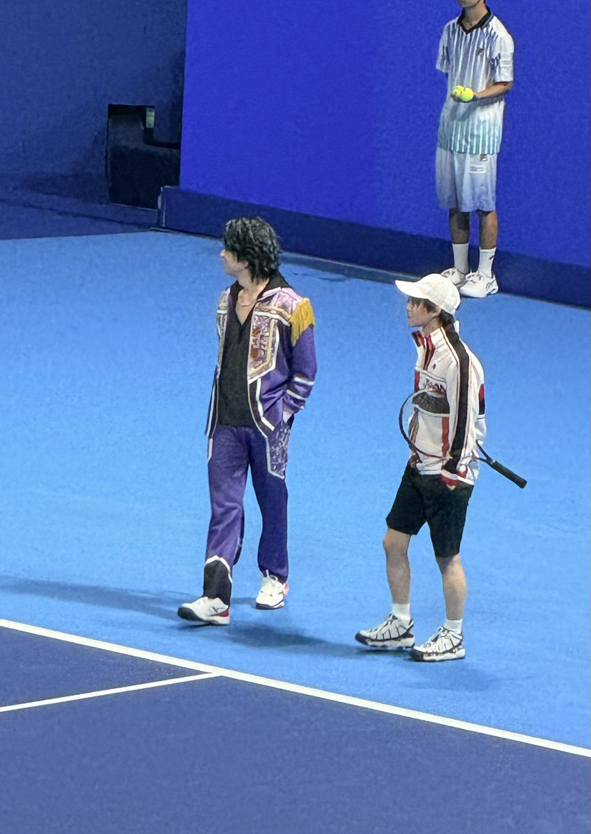 kisaragi_tennis's tweet photo. 新テニミュ来ました！コイントス！ https://t.co/6Vmlk0kGdR
