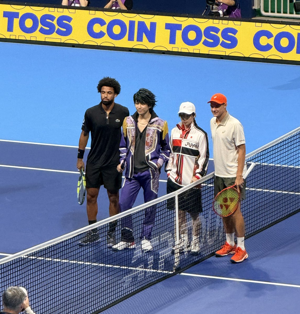 kisaragi_tennis's tweet photo. 新テニミュ来ました！コイントス！ https://t.co/6Vmlk0kGdR
