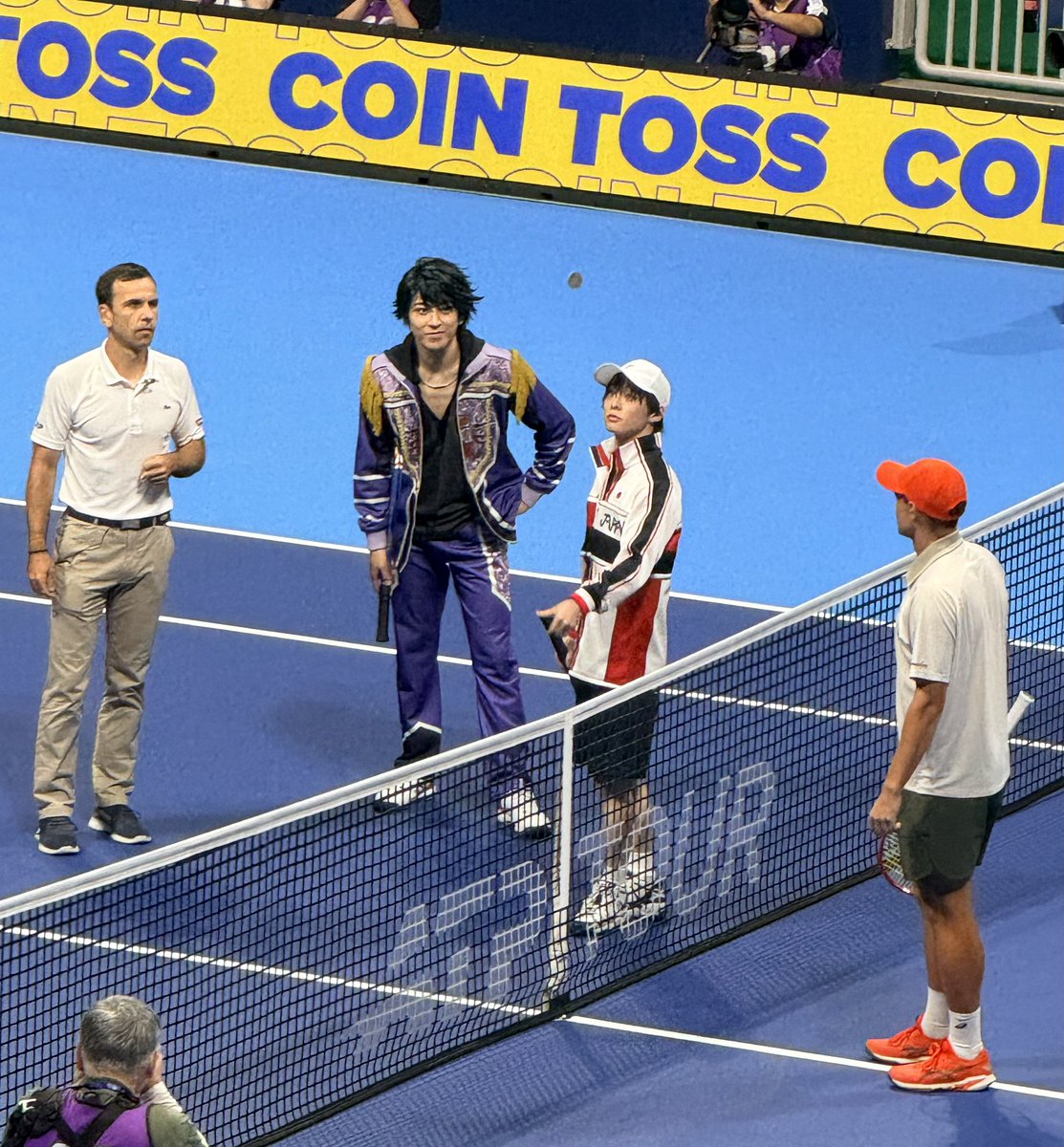 kisaragi_tennis's tweet photo. 新テニミュ来ました！コイントス！ https://t.co/6Vmlk0kGdR