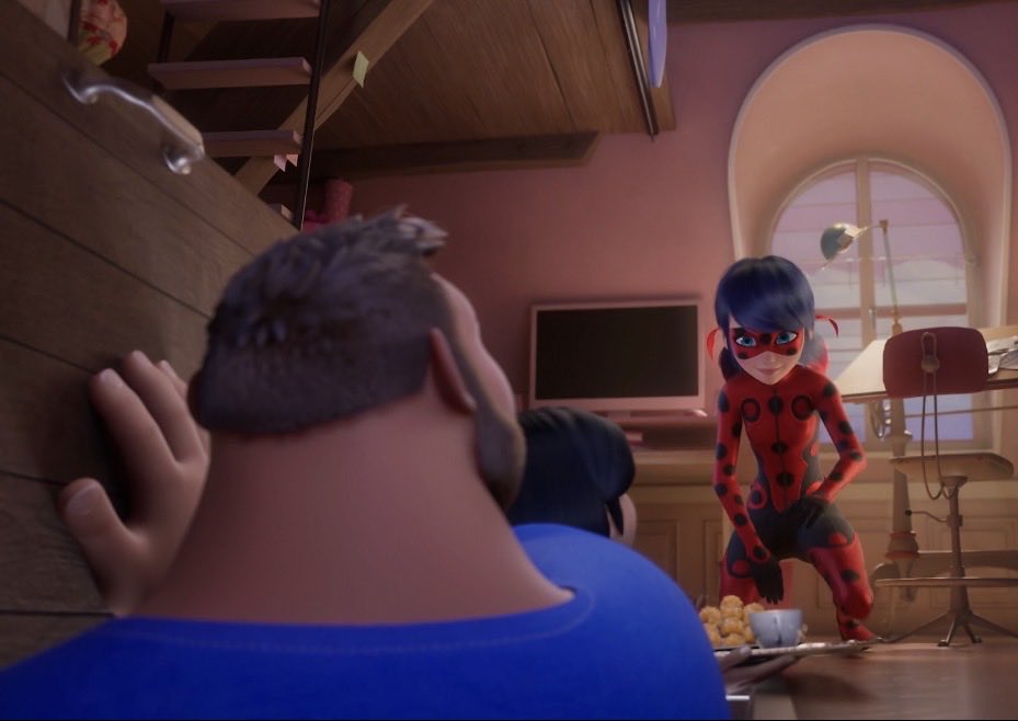 Mayurasfeathers's tweet photo. One of the funniest things in miraculous is the way Marinette caused several explosions in her room and her parents never went up to check but once they found out she’s ladybug even a small creaking noise they will go check on her https://t.co/Qh2g1HcOih