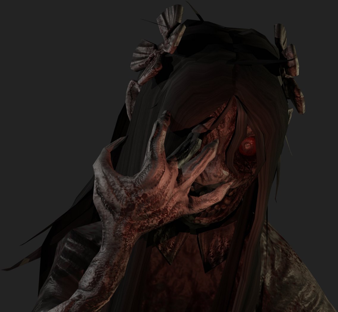 Zark44Babs's tweet photo. LET’S PLAY HIDE AND SEEK! 

The Yūrei -  Jessica Smith
 
(Ghost Girl RETAKE)
 
Modeled by me!
 
Hair model &amp; Rig by my pal @LuCkyyy9068 

(Check out his stuff on YT! https://t.co/KkUINUsK3S) 

#slendytubbies #teletubbies #slendytubbiesfanart https://t.co/gwQLTfQcvq