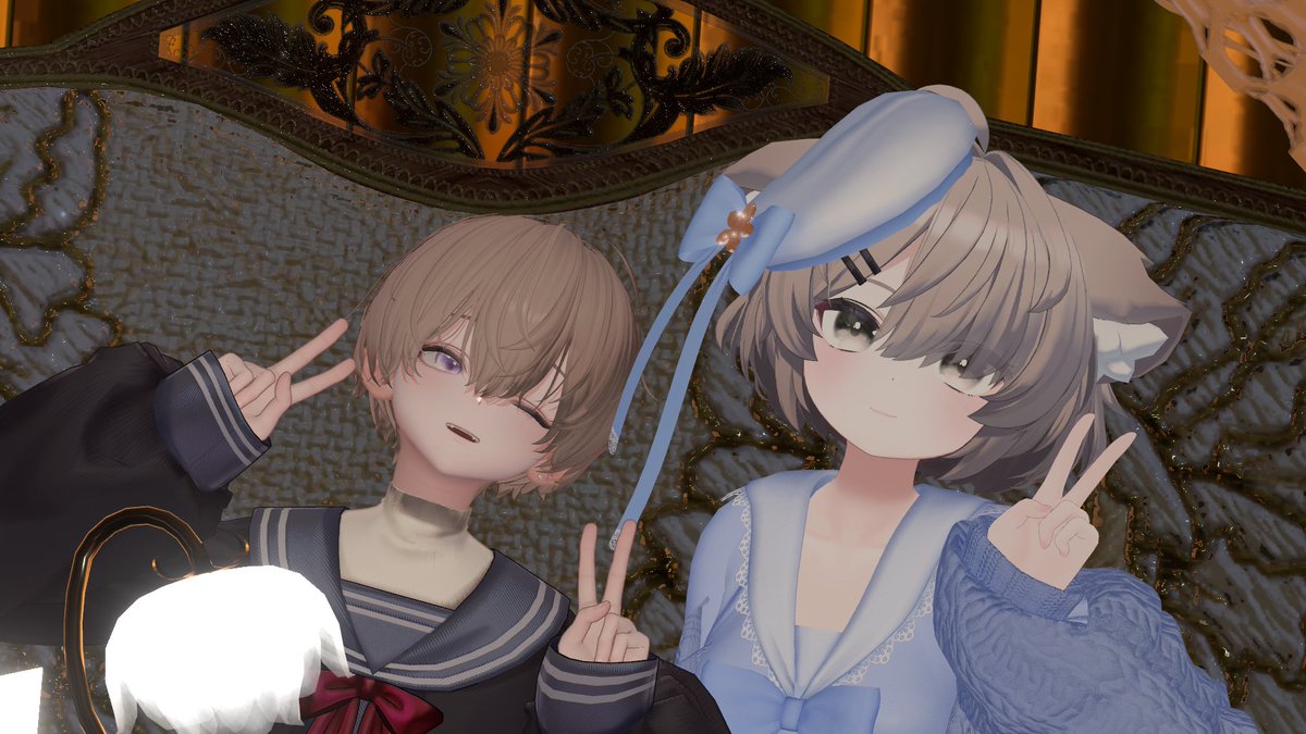 Keibiinb_kei's tweet photo. 初めて行ったバンビーノ！
せっかくホストってことで女の子アバターで行ってきた。
ミルテくん、陽翡くん、ロアくん。
みんなめちゃ可愛いかった！またいきたい！次は指名して応募していく。
#VRC_バンビーノ https://t.co/AG7mNlDsn2