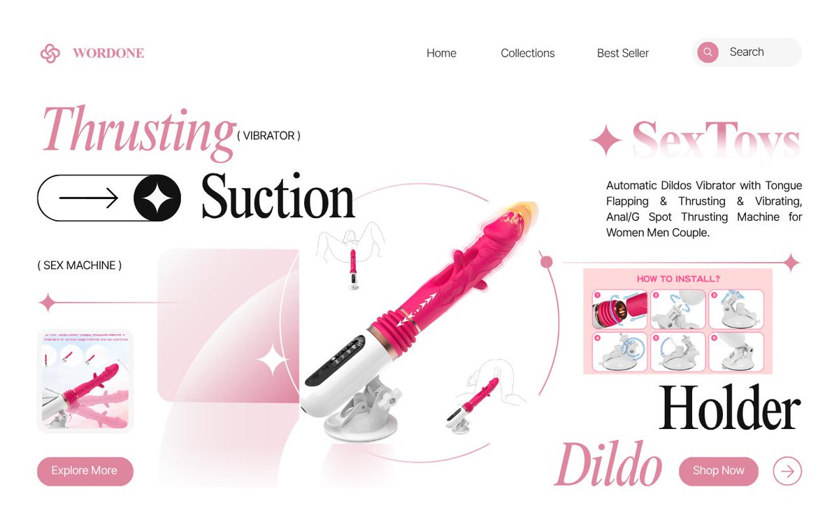 Ner0id1's tweet photo. 🎁🎉Experience automatic pleasure with the Wordone Thrusting &amp; Suction Sex Machine – tongue flapping, powerful thrusting &amp; vibrating dildo with suction holder for hands-free G-spot or anal fun.  

#SexToys #ThrustingDildo #SexMachine #AdultToys #Wordone https://t.co/42YIbIwKeT