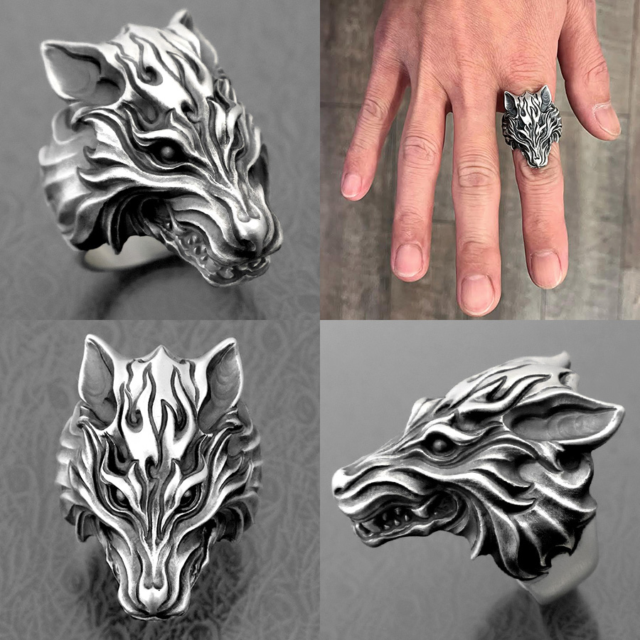 SILVER_GEEKS's tweet photo. 大胆に狼を表現！
ブランドらしいデザイン・造形が好評なリング！

GLAM SCALE（グラムスケイル）
「6R-012R」
https://t.co/8nt5f52DTo

ノベルティーフェアは明日9/30まで！
バッグクロージャーをモチーフにした真鍮ペンダントがGETできます◎
https://t.co/3R31Tx7ST4 https://t.co/JkLyBdzWsb