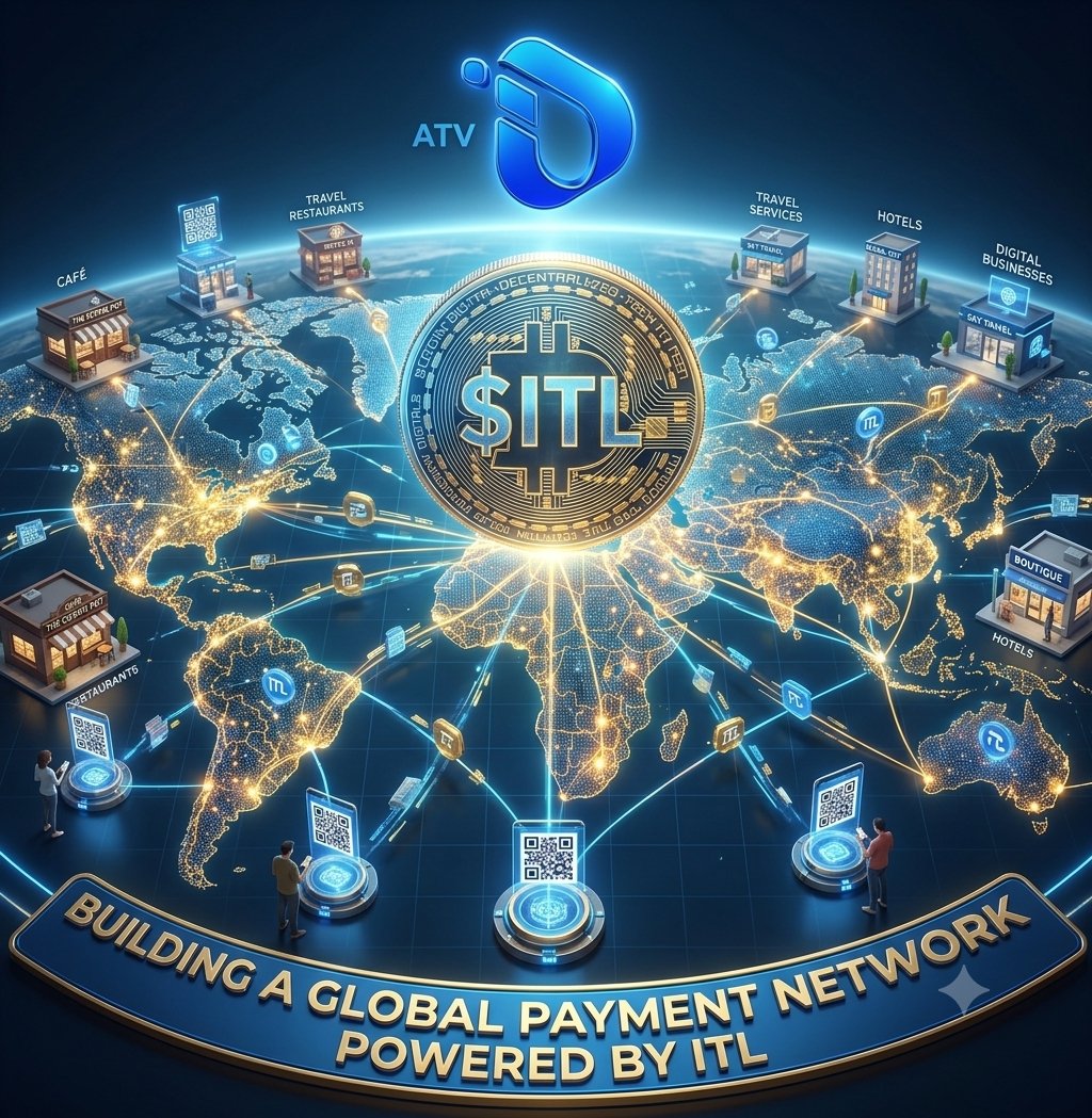 gowrich74's tweet photo. 4. 🌍 Global ATV Payment Network
A breathtaking visualization of ATV becoming a global payment infrastructure, thousands of merchants, cafés, restaurants, retail stores, hotels, travel services and digital businesses connected across continents by glowing 
#InterLink #ITLG #ITL https://t.co/oRqdOv0sZu