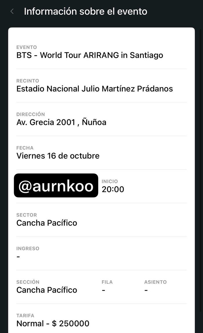 DynamHobi's tweet photo. ME AYUDAN DANDO RT🙏🏼‼️‼️

por motivo de varias cosas no podré viajar a Chile, estoy vendiendo mi entrada a cancha pacífico para el 16 de octubre al mismo precio que la compré 293,750 pesos chilenos | 304.18 dólares, si les interesa me envían dm!!🩷

#bts  #chile  #boletos https://t.co/hgcYpldkH4
