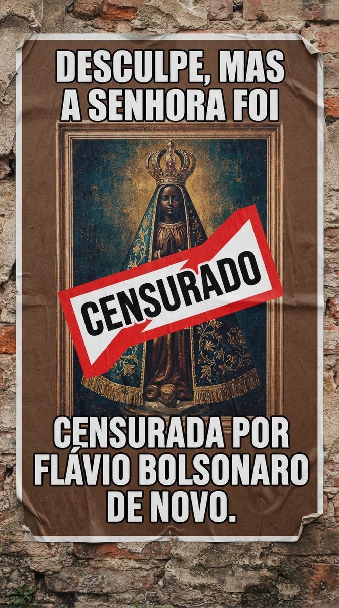 GORILLAZ1962's tweet photo. A padroeira do Brasil está censurada no Brasil. https://t.co/5YjLNd4HGf