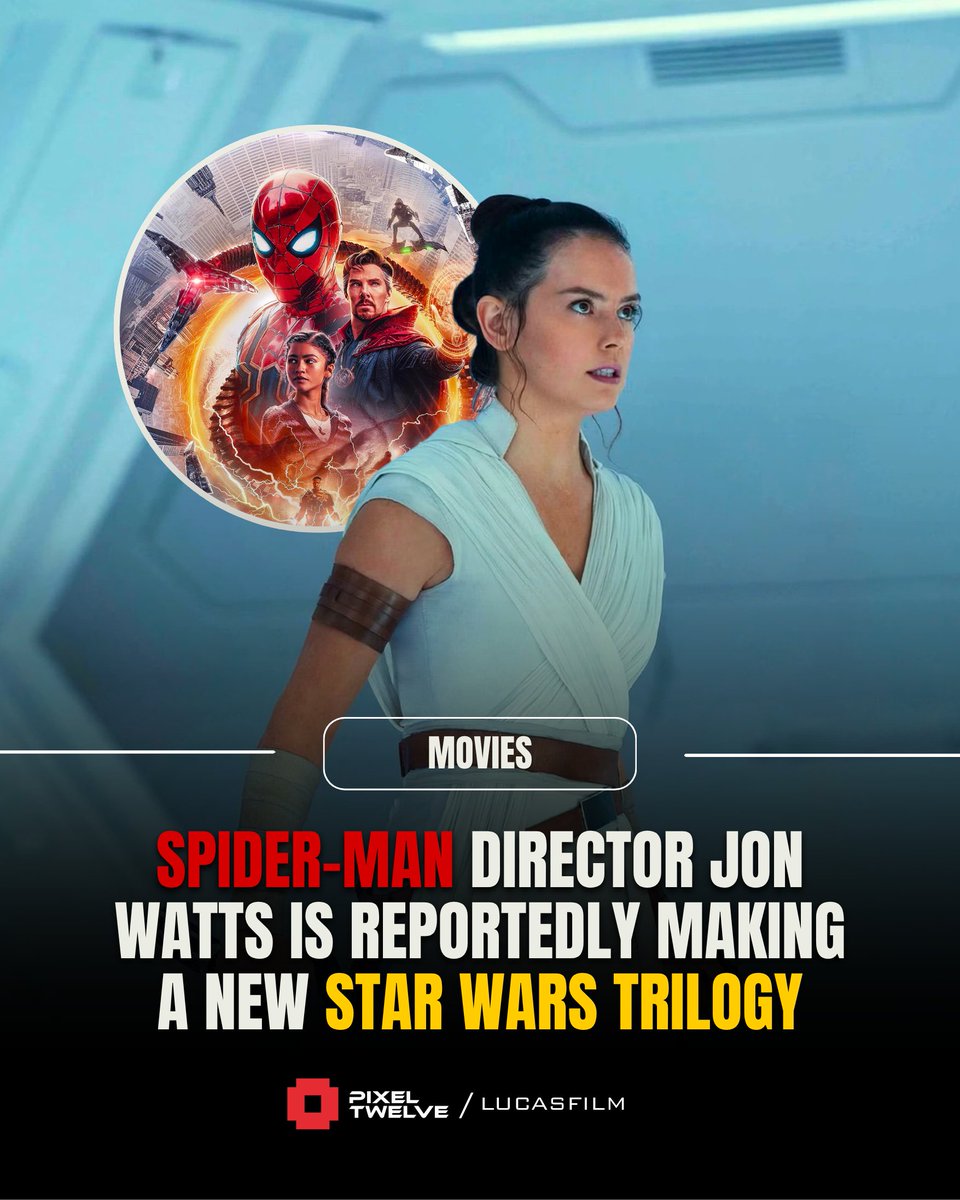 pixeltwelve's tweet photo. Jon Watts, who directed Tom Holland’s Spider-Man trilogy is reportedly set to direct the opening film in a new Star Wars trilogy written by Simon Kinberg. #StarWars #Spiderman https://t.co/1q0vtyz2yo