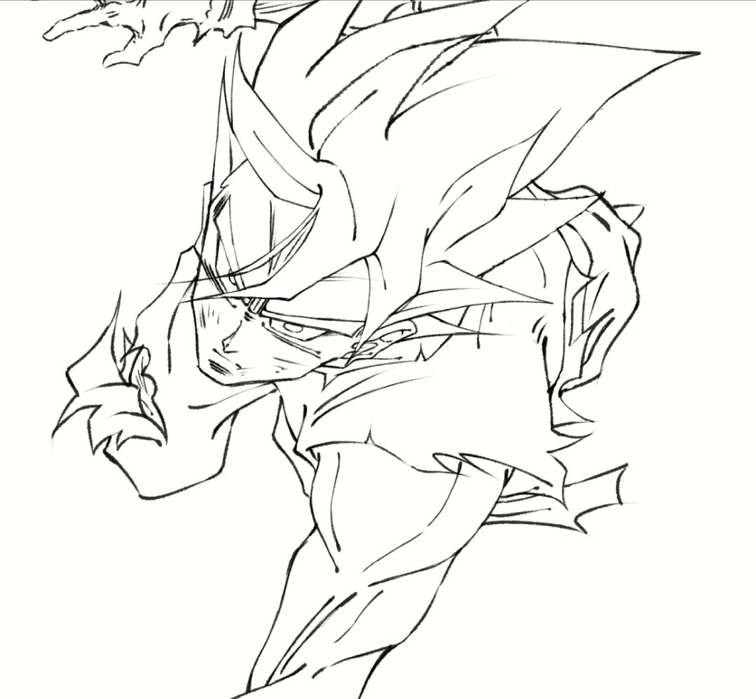 tani_3090's tweet photo. SSJ Goku practice https://t.co/x4r2j4B9Nz