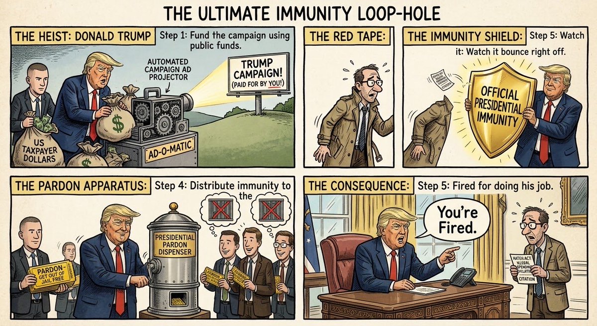 PWStephenClark's tweet photo. @CNNPolitics All courtesy of the new and improved “swamp free” Washington
Presidential immunity and a pardon printing machine means the only one who might be punished is the DOJ/FBI investigators
@CNNPolitics https://t.co/JVswg7TFK8
