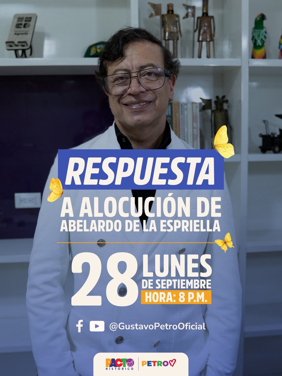 petrogustavo's tweet photo. Hoy Lunes primera entrega de la réplica a la alocuciòn de Abelardo por redes https://t.co/v0zu3aQ6eN