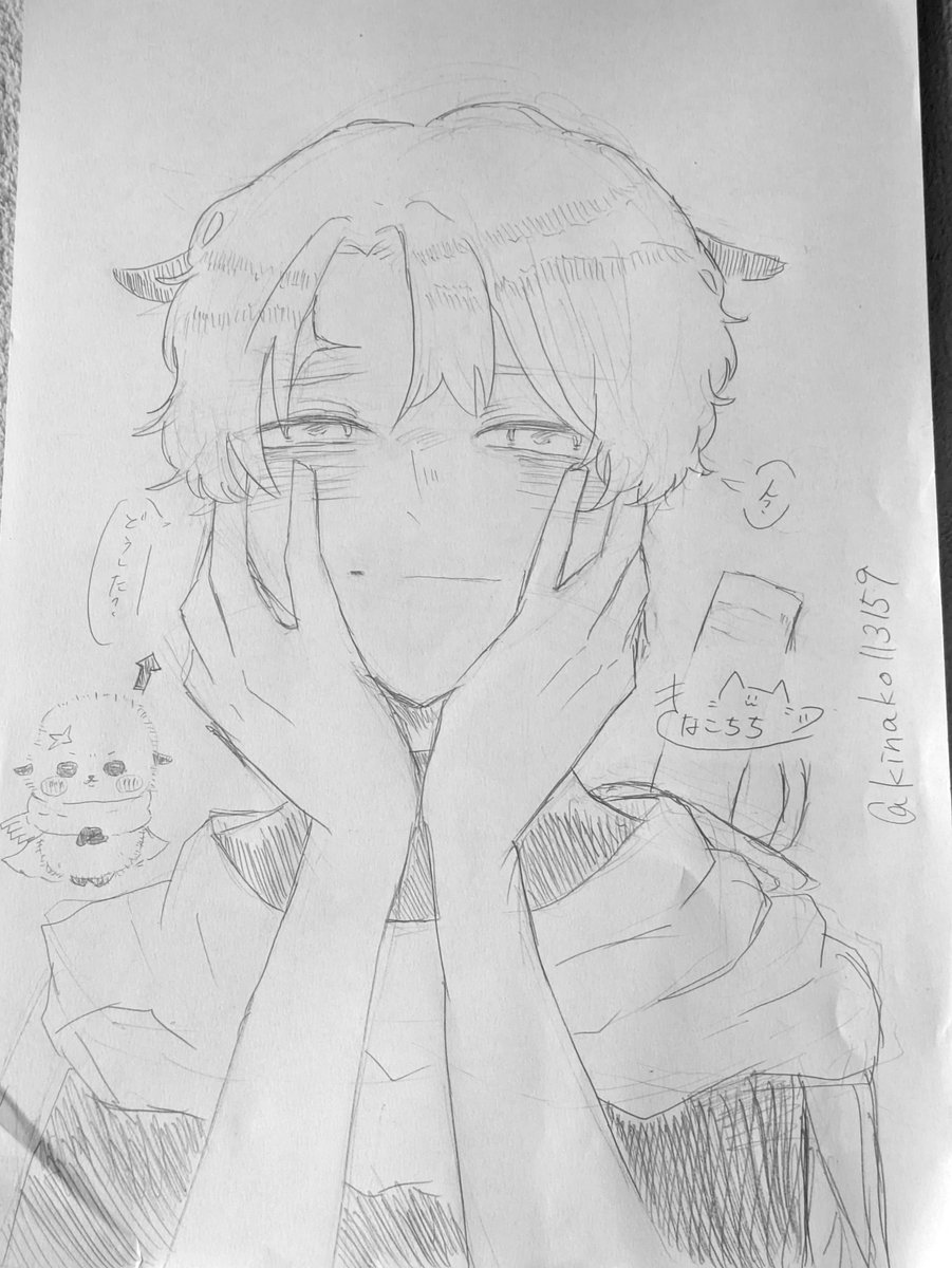 kinako113159's tweet photo. ちいかわのラッコさんの擬人化描いてみました〜 https://t.co/T5XnjGpexE