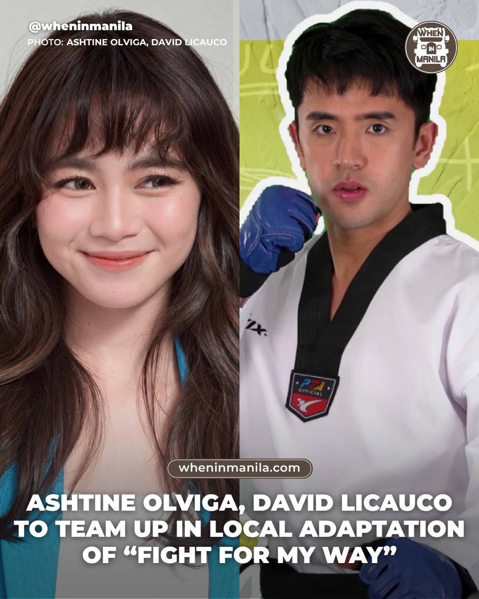 WhenInManila's tweet photo. K-DRAMA FANS, ANONG MASASABI NYO? 👀

Ashtine Olviga and David Licauco are ready to put their chemistry to the test as they lead the local adaptation of the hit Korean series “Fight for My Way.” 😍

READ MORE: https://t.co/mmrMe83zXO https://t.co/Xklbhj0ssF